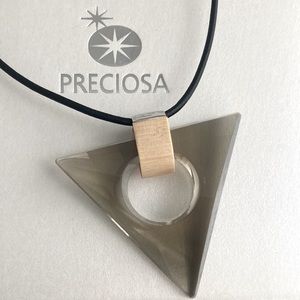 PRECISOSA - crystal triangle cut pendant necklace with extender.